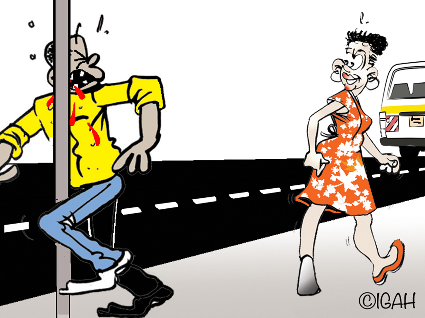 Polo aachwa mapengo alipogonga mlingoti wa mulika mwizi akizubaia kidosho