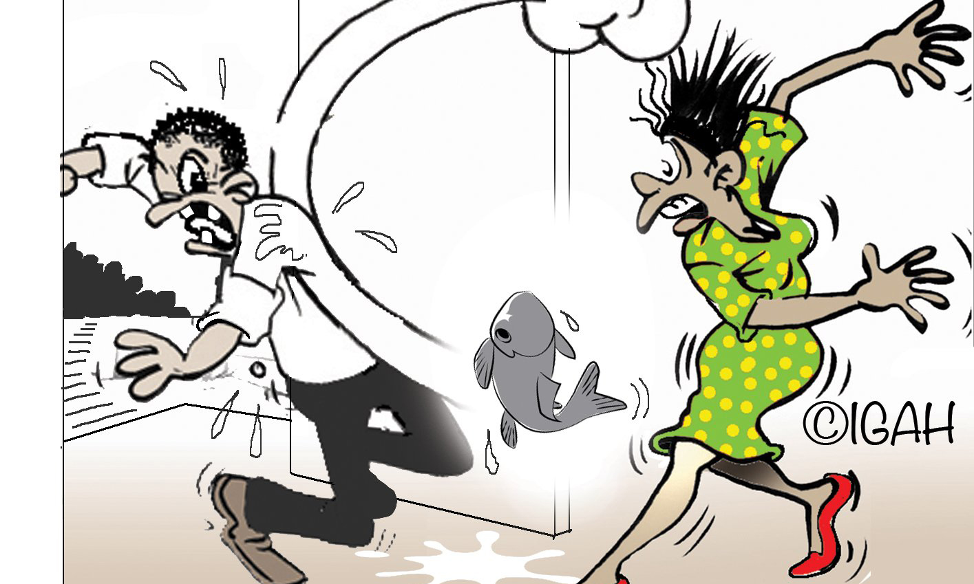 Kalameni alimwa na mkewe kwa kuleta nyumbani samaki aliyenunuliwa na kimada wake